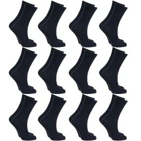 12x Pairs SCHOOL SOCKS Plain Cotton Rich Girls Boys School Uniform BULK