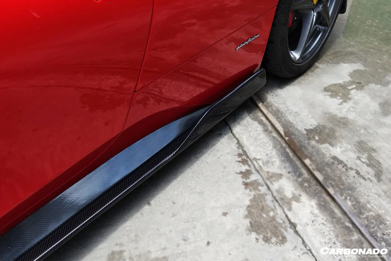 2010-2015 Ferrari 458 Coupe & Spider AV Style Carbon Fiber Side Skirts Under Board