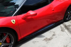 2010-2015 Ferrari 458 Coupe & Spider AV Style Carbon Fiber Side Skirts Under Board