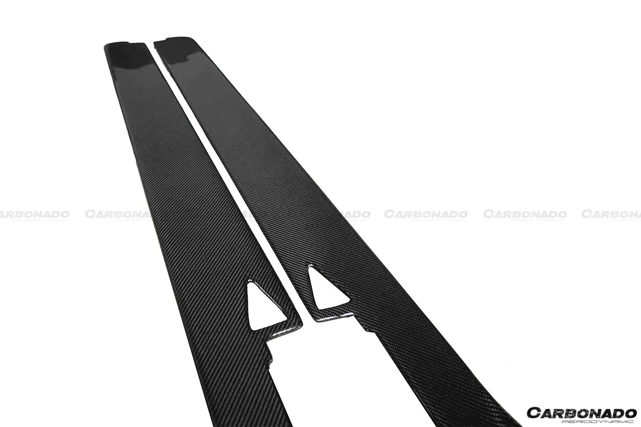 2010-2015 Ferrari 458 Coupe & Spider AV Style Carbon Fiber Side Skirts Under Board