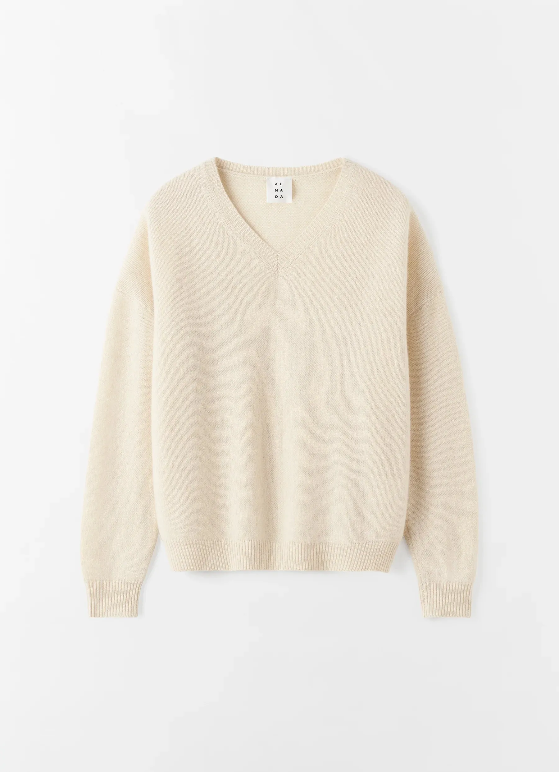 Almada Label Zaya V-Neck Sweater in Buttercream
