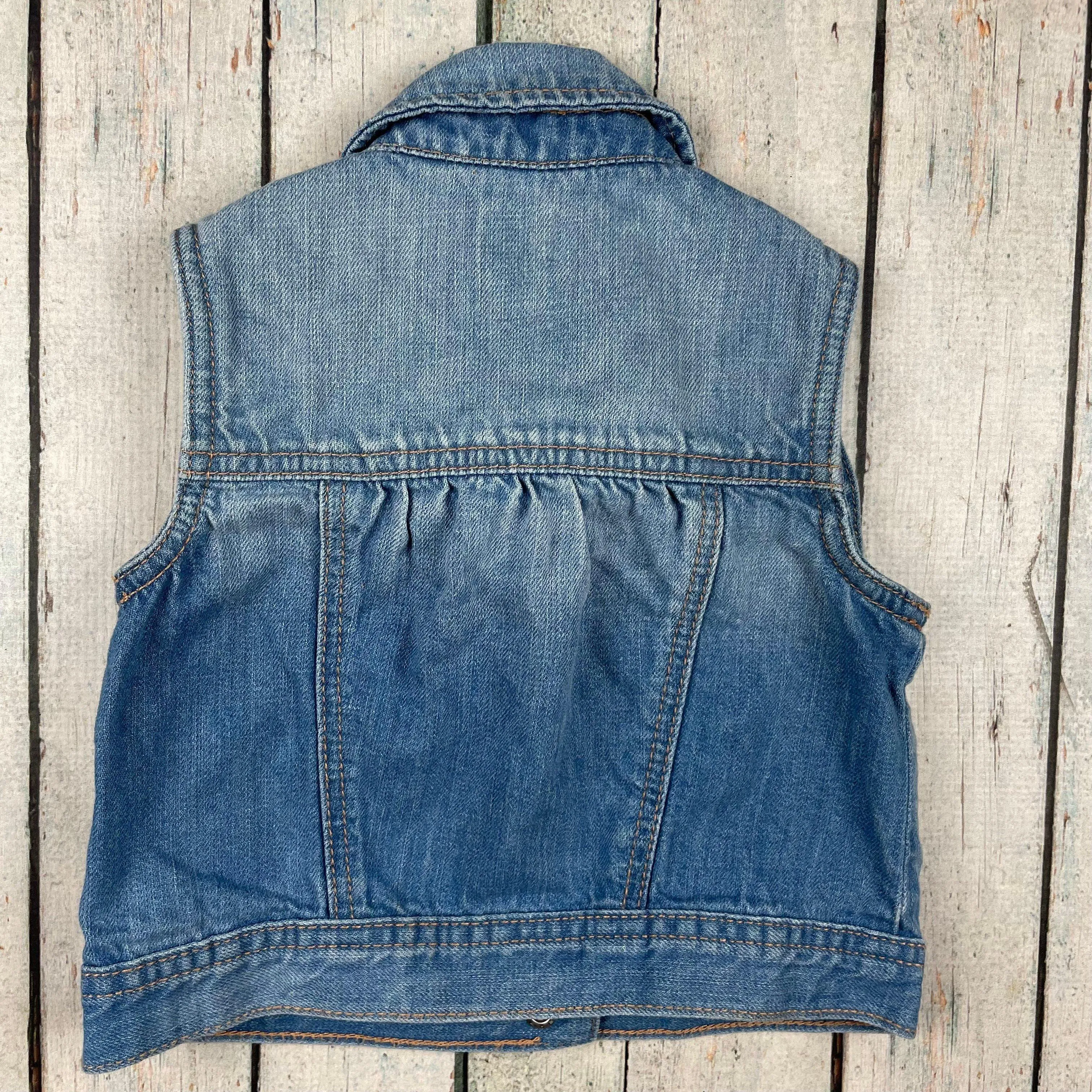 Baby Gap Classic Denim Sleeveless Jacket - Size 3Y