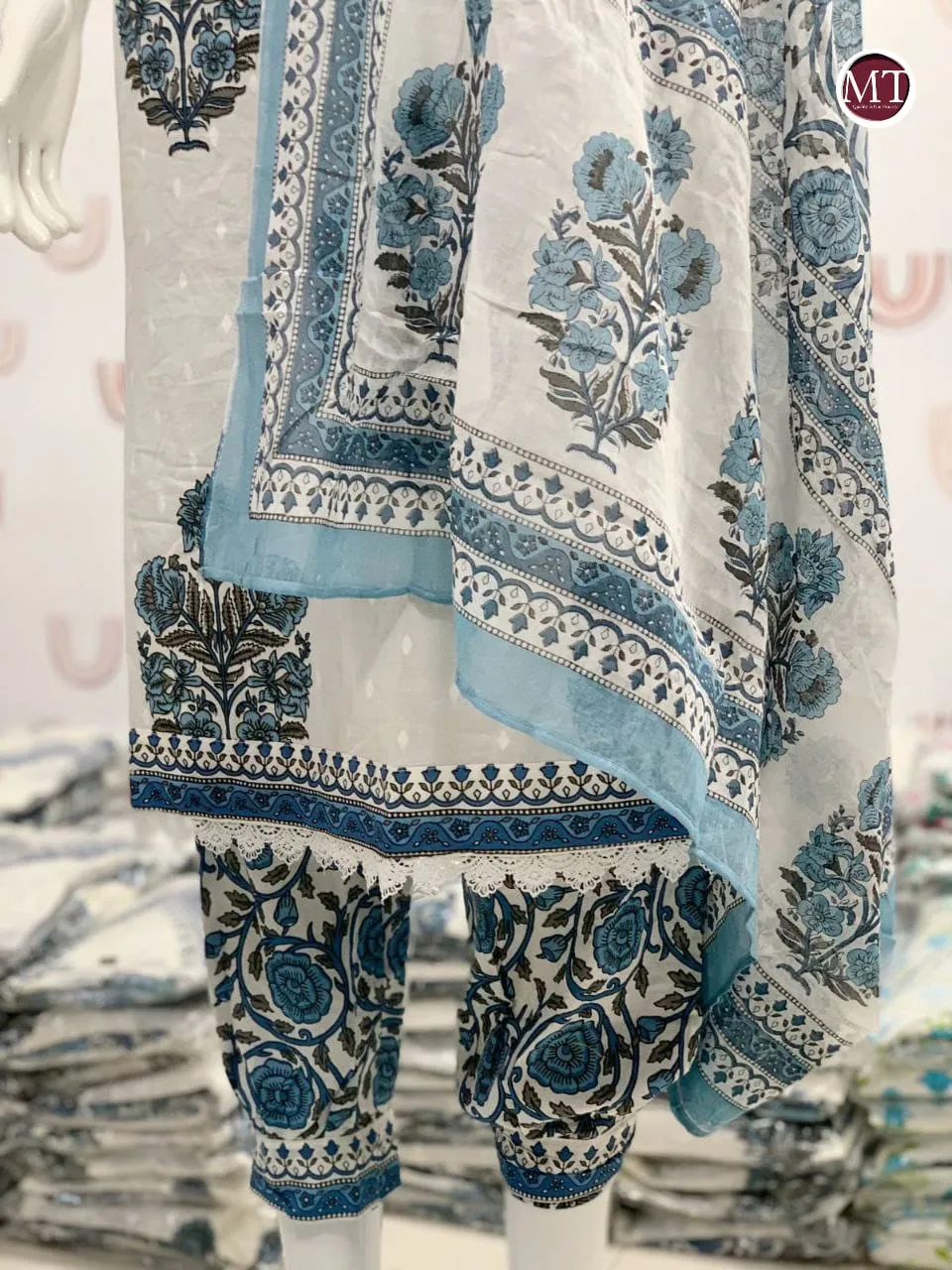 Beautiful Designer Premium Cotton Afghani Pocket Salwar Suit