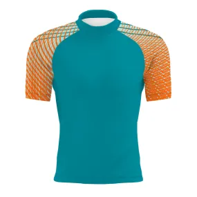 Bengal Stripes - Men's Surf UPF50  Short Sleeve Rash Guard