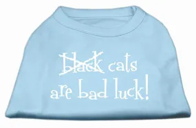 Black Cats are Bad Luck Screen Print Shirt Baby Blue XL (16)