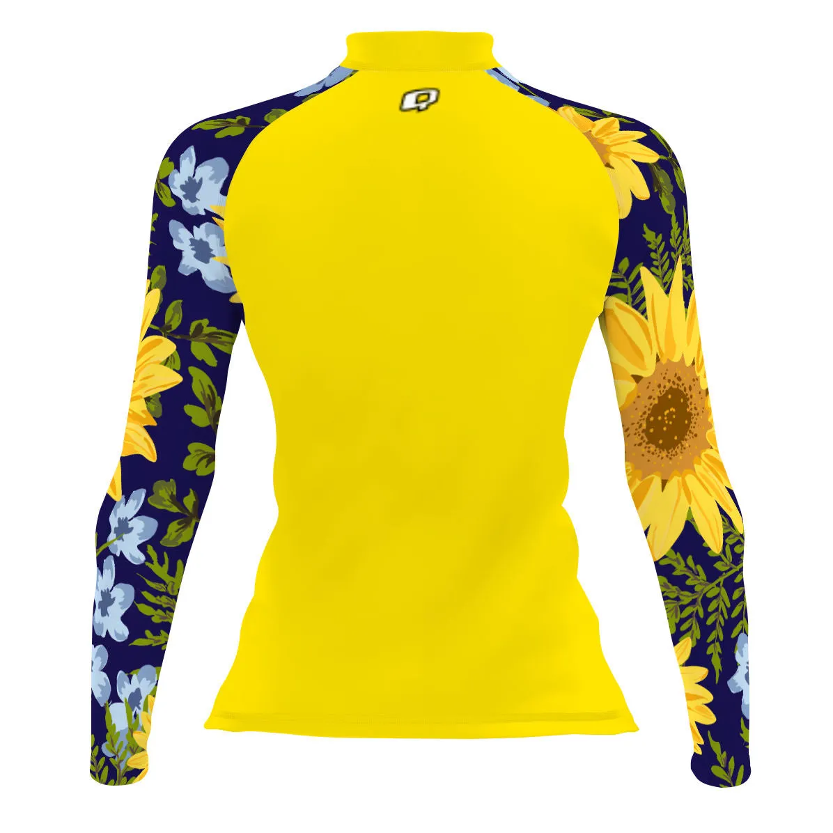 Blue Sunflower - Women's Surf UPF50  Long Sleeve Rash Guard