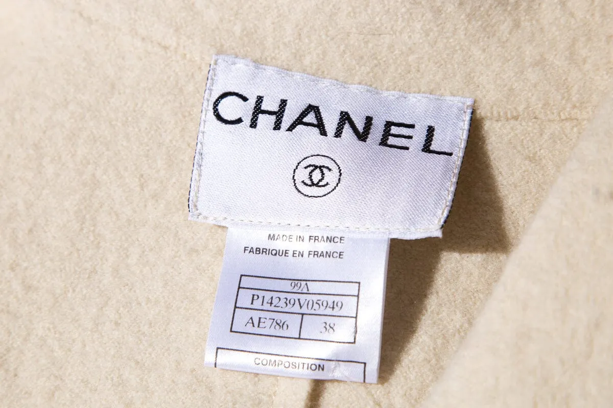 Chanel Cream FW '98 Coat SZ 38