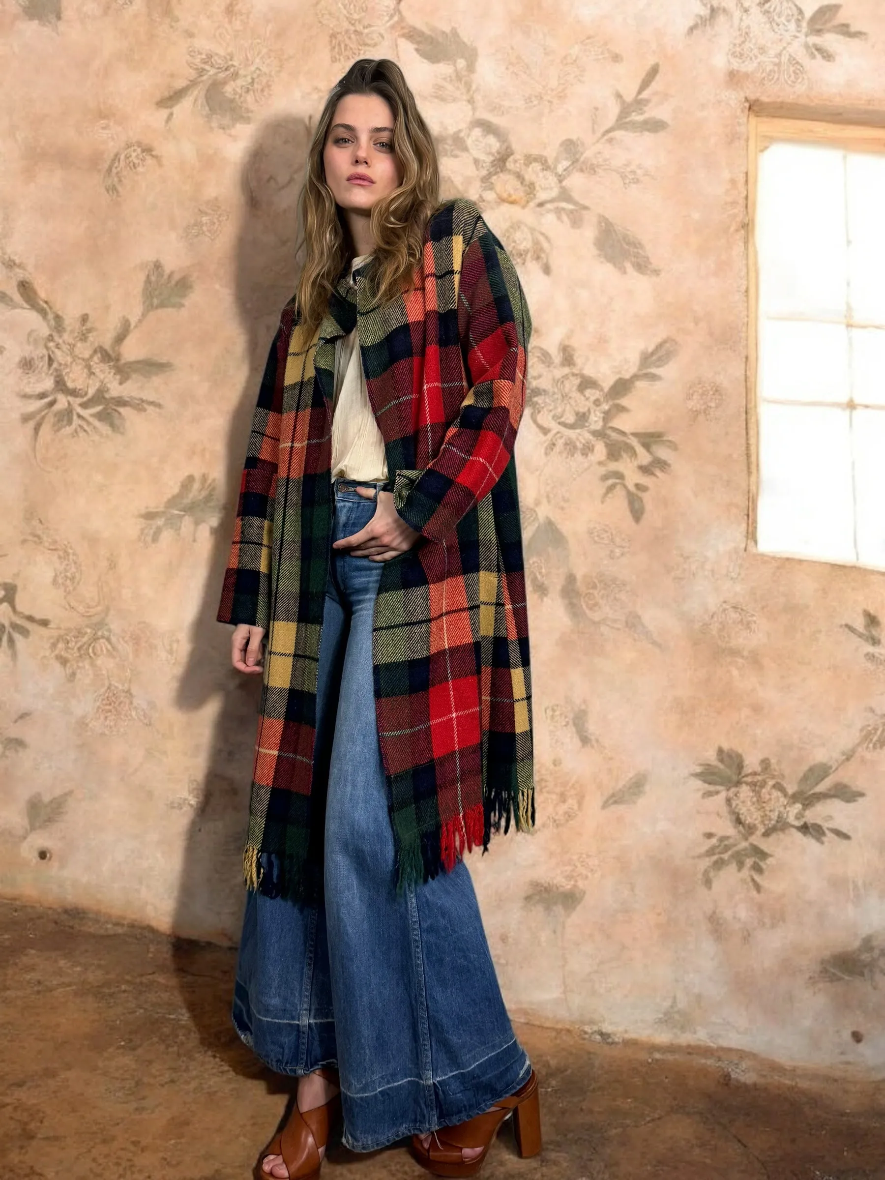 Christiana, vintage plaid coat