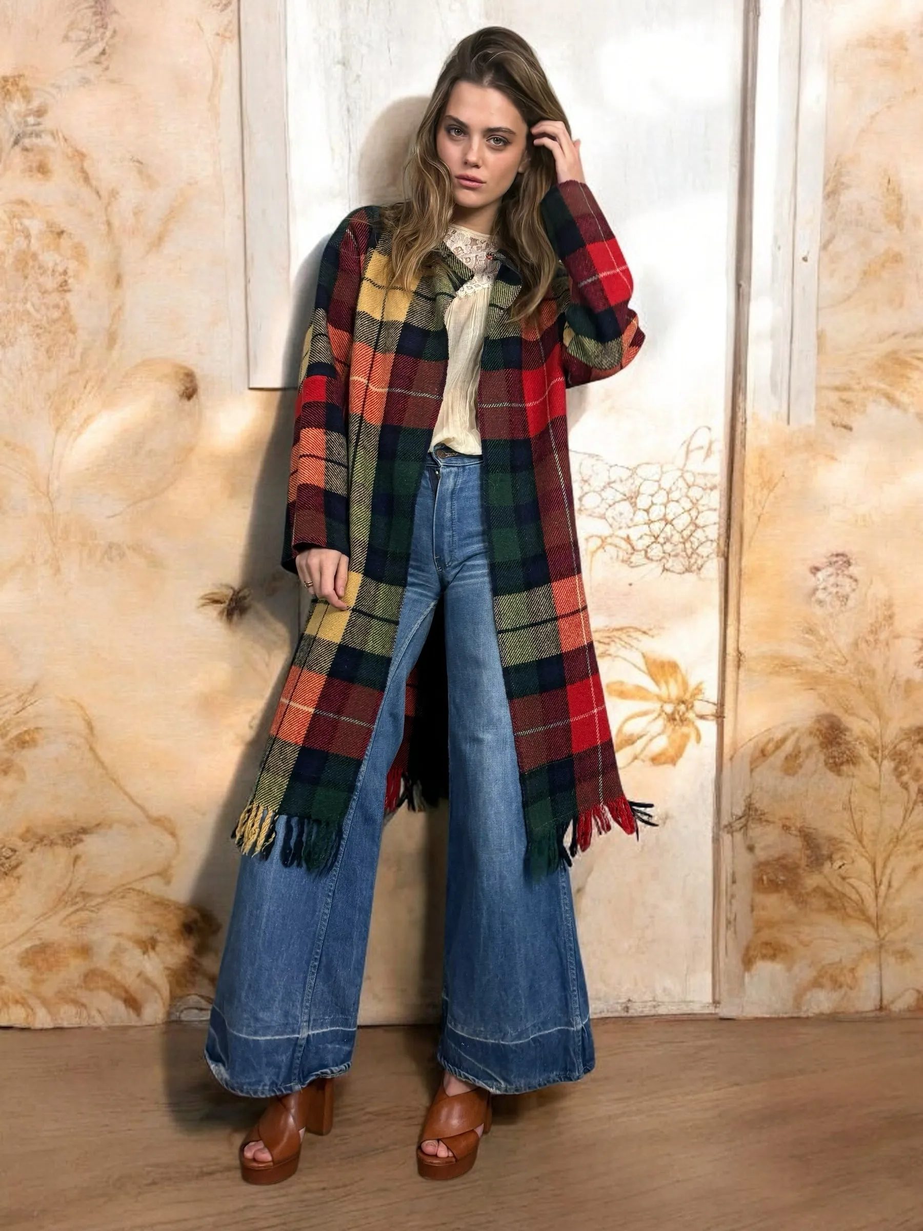 Christiana, vintage plaid coat