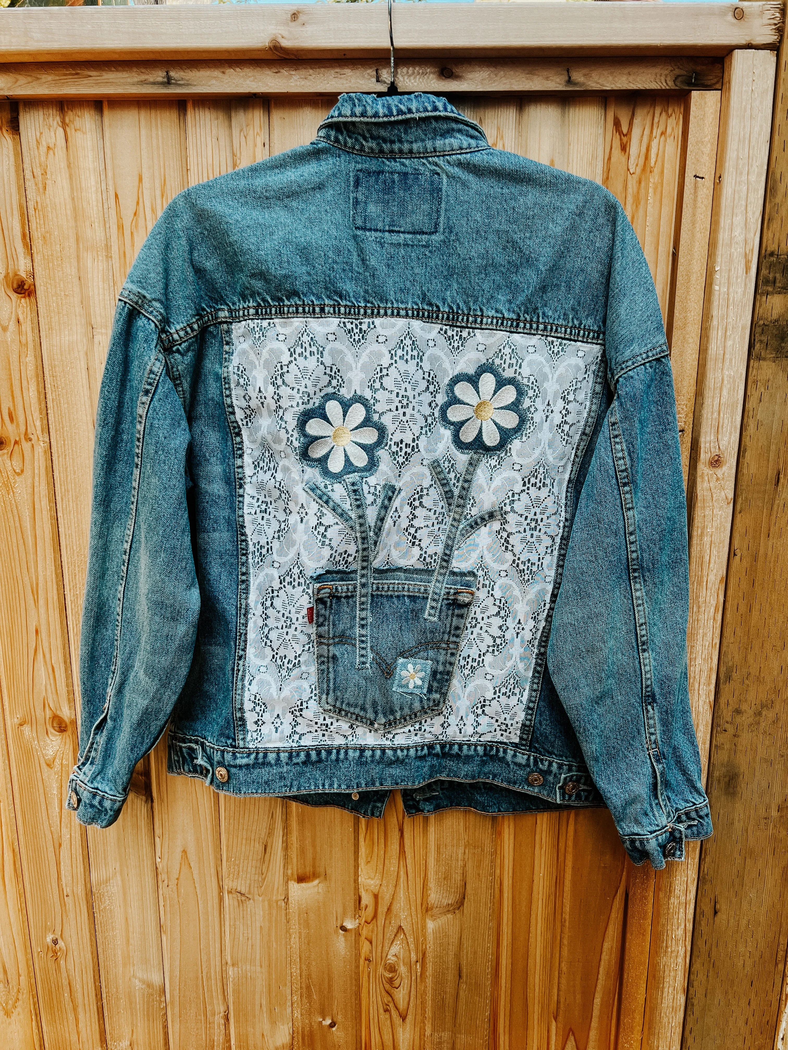 Custom Denim Jacket - Daisy