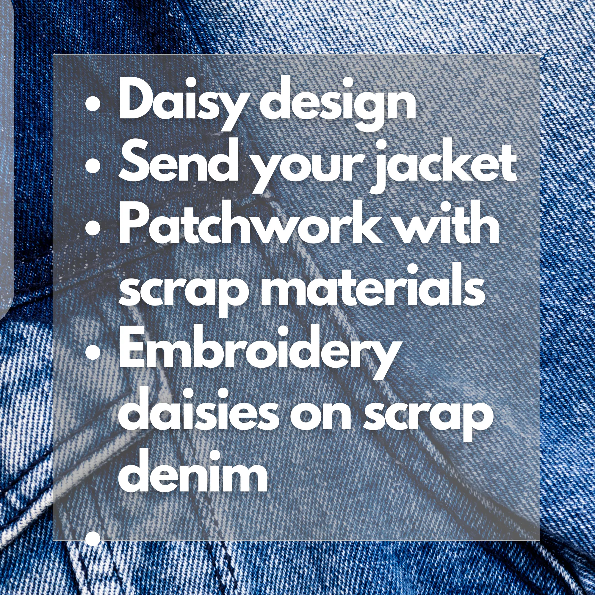 Custom Denim Jacket - Daisy