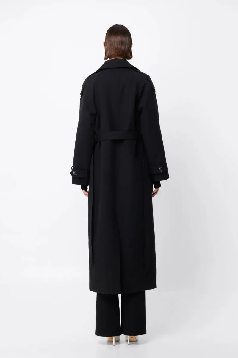 FRANKLIN TRENCH COAT-BLACK