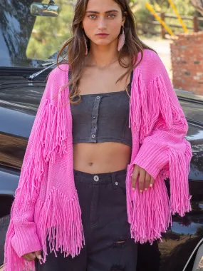 Fringe Knit Cardigan