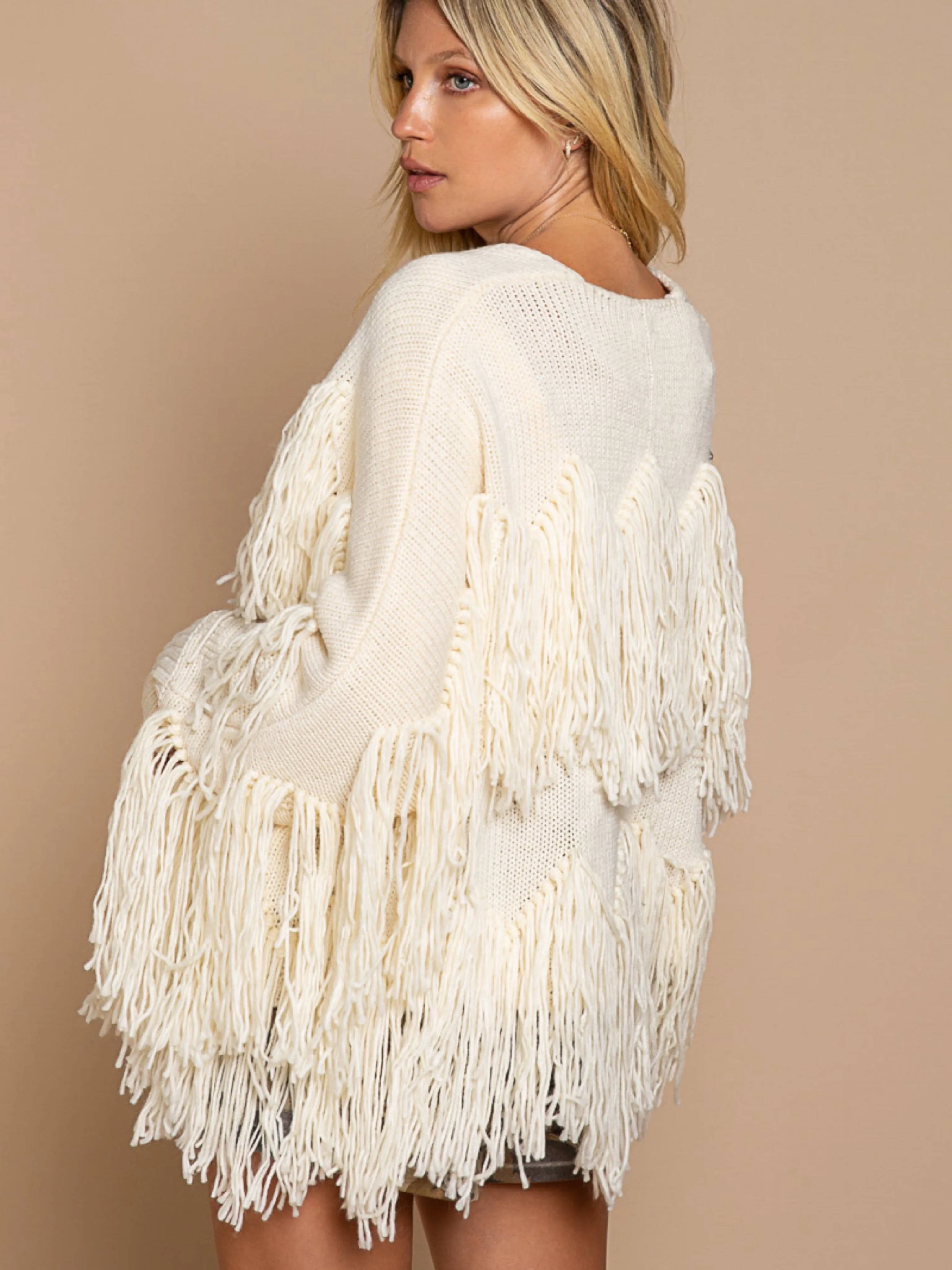 Fringe Knit Cardigan
