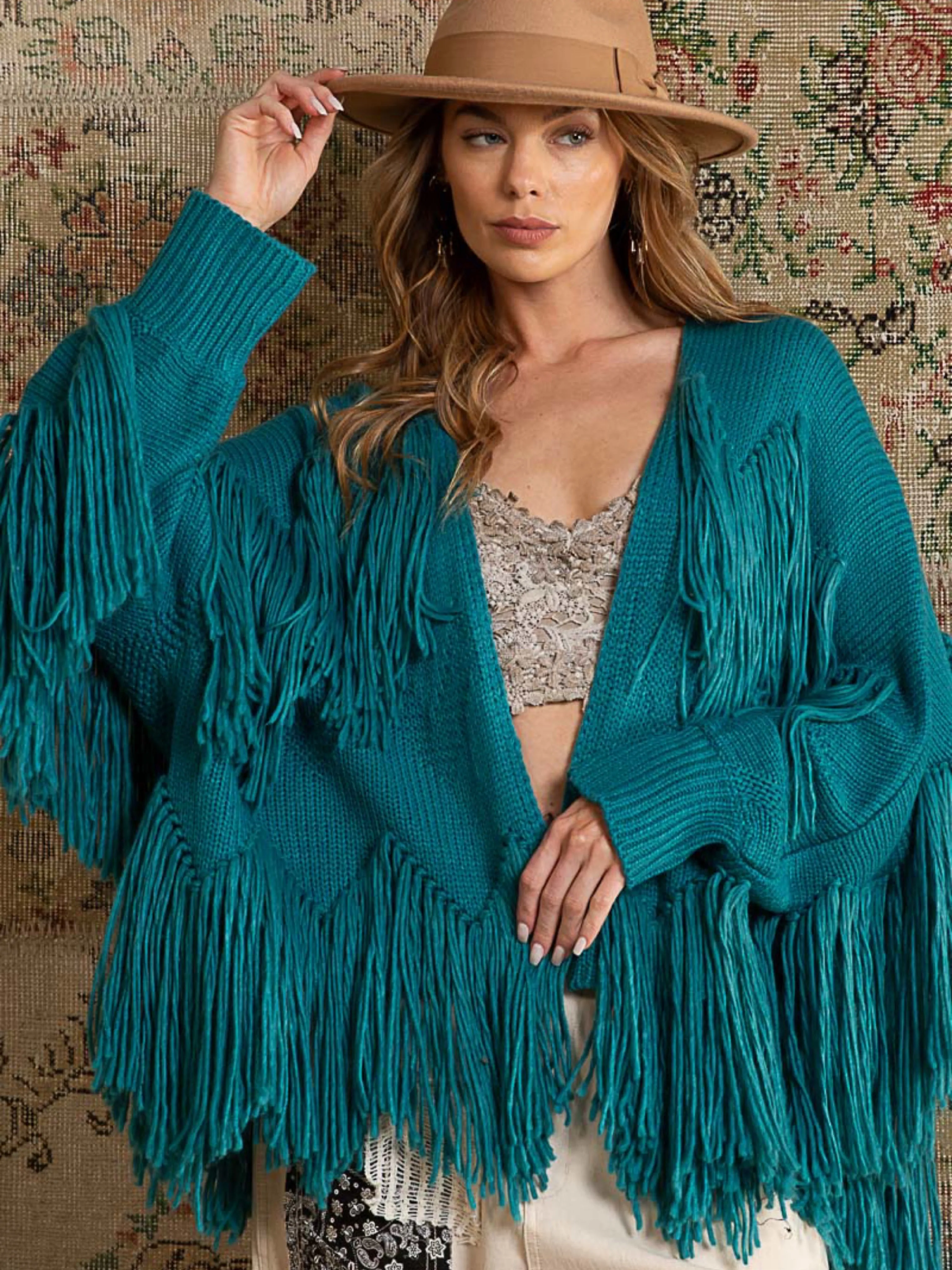 Fringe Knit Cardigan