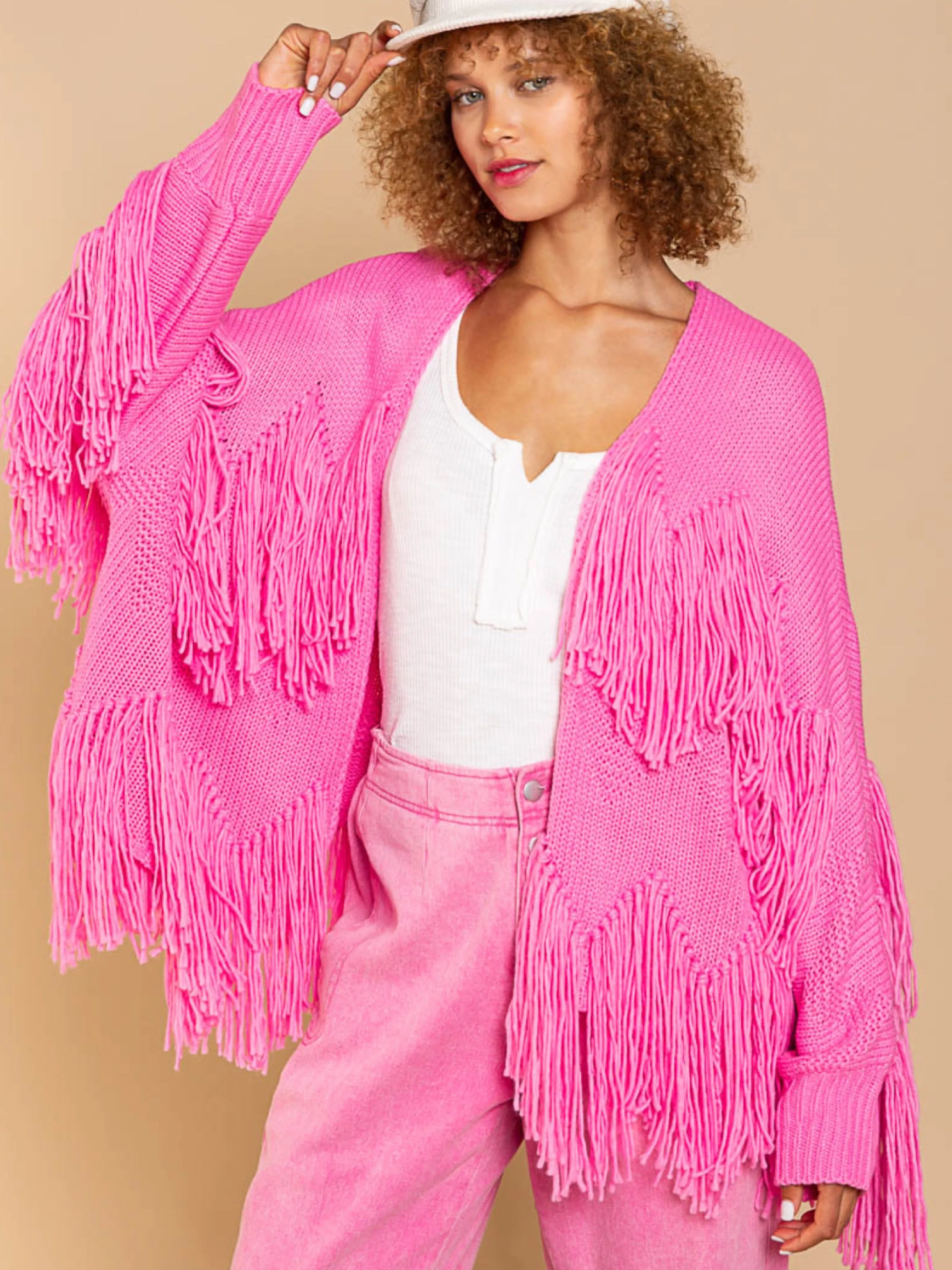Fringe Knit Cardigan