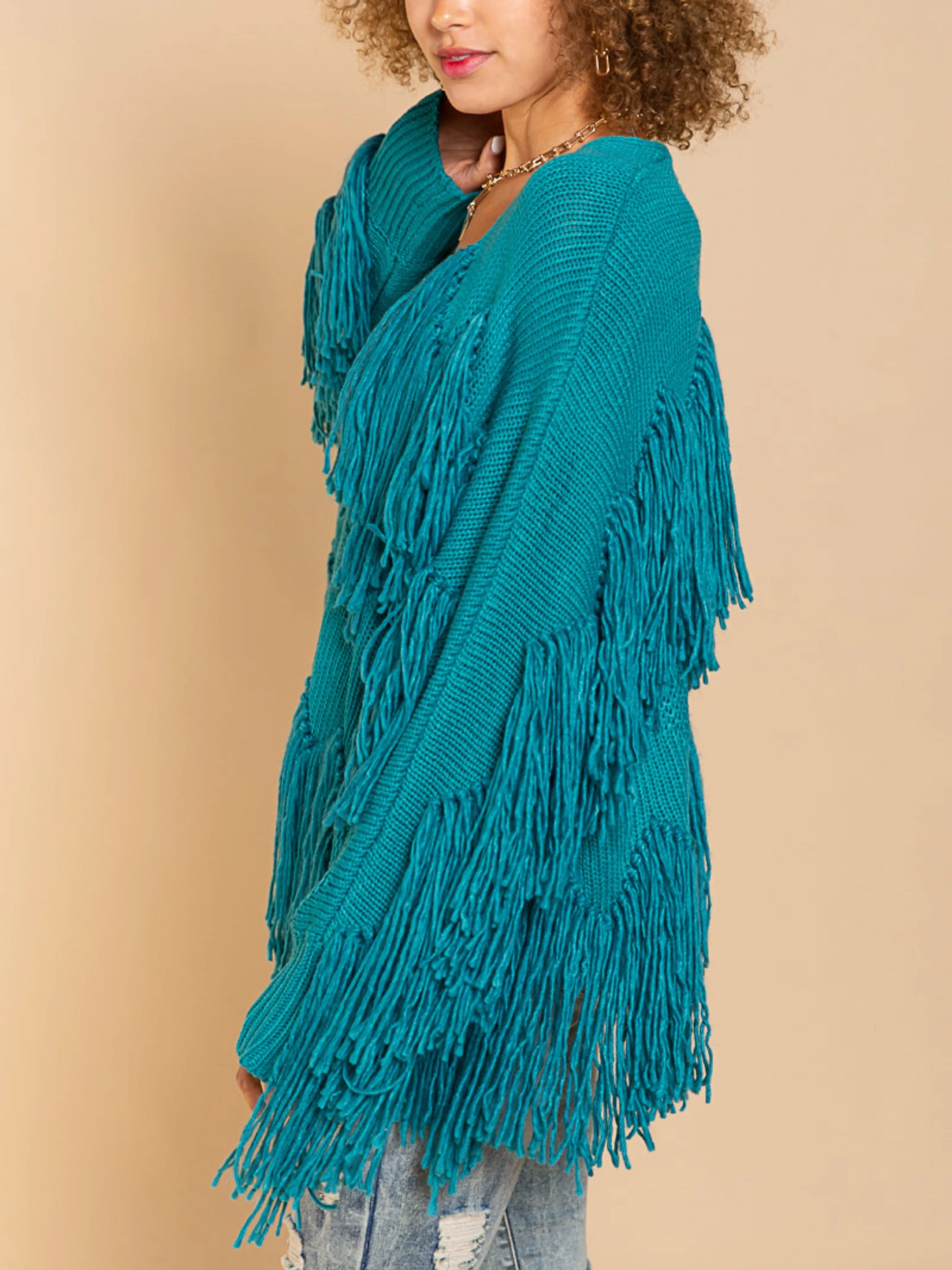 Fringe Knit Cardigan