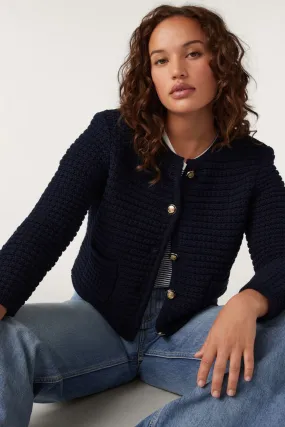 Gaspard Knitted Cardigan Marine