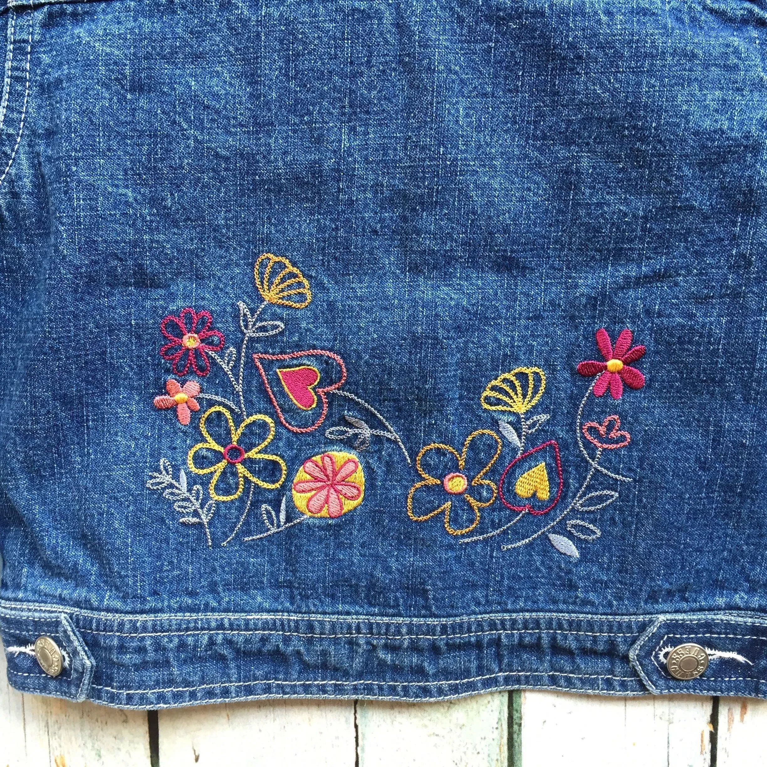 Guess Embroidered Girls Denim Jacket - Size 24M