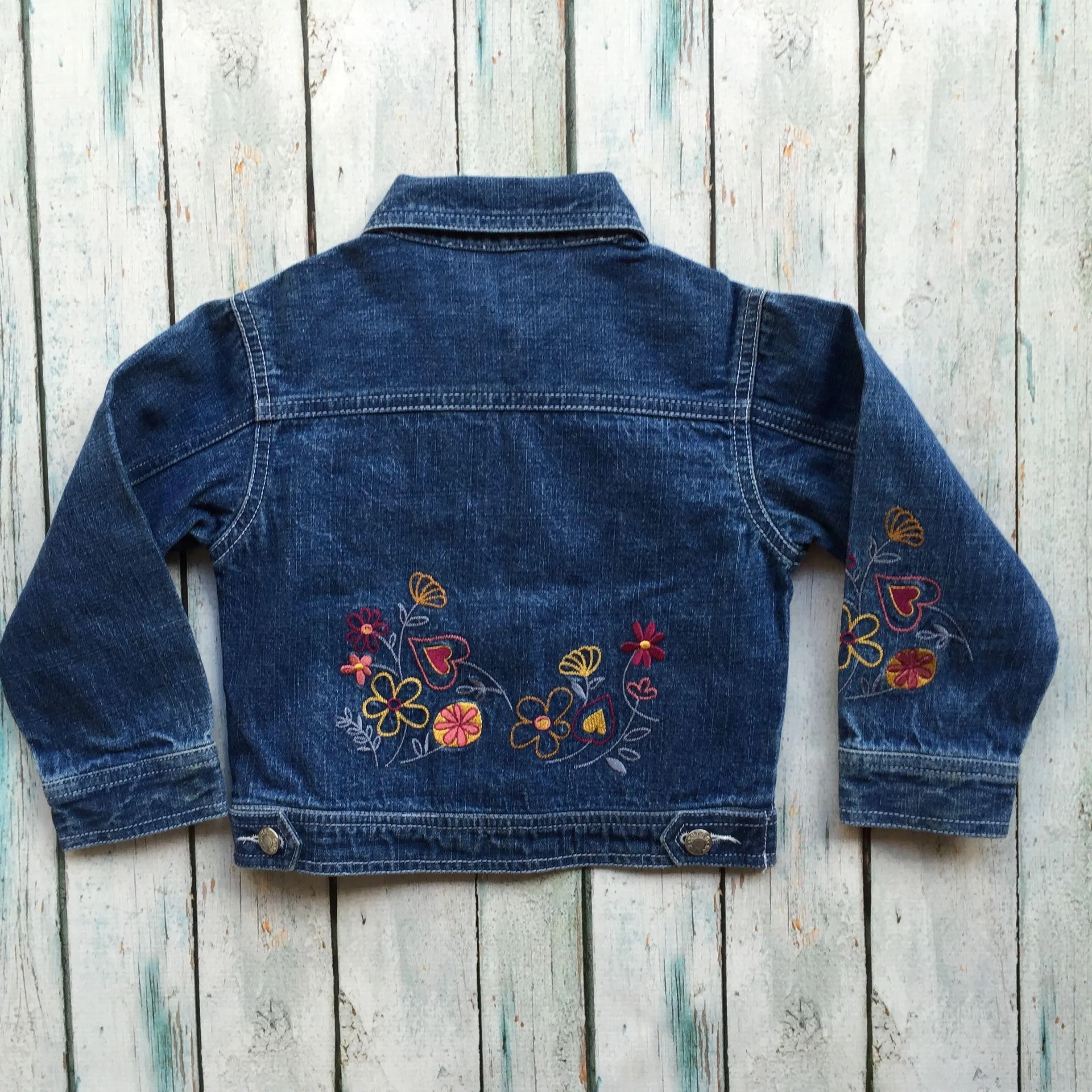 Guess Embroidered Girls Denim Jacket - Size 24M