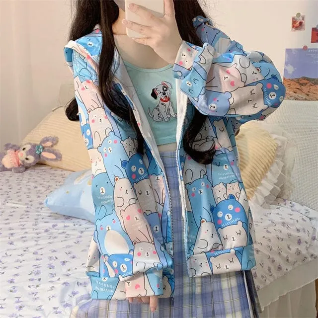 Kawaii Baby Bear Windbreaker