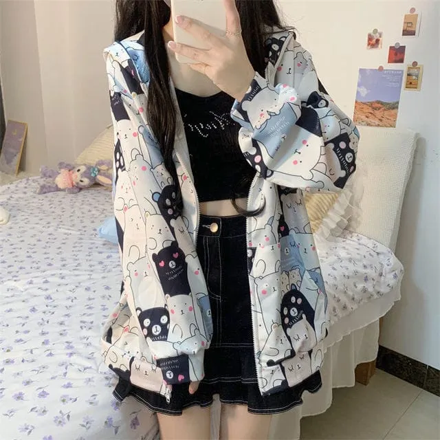 Kawaii Baby Bear Windbreaker