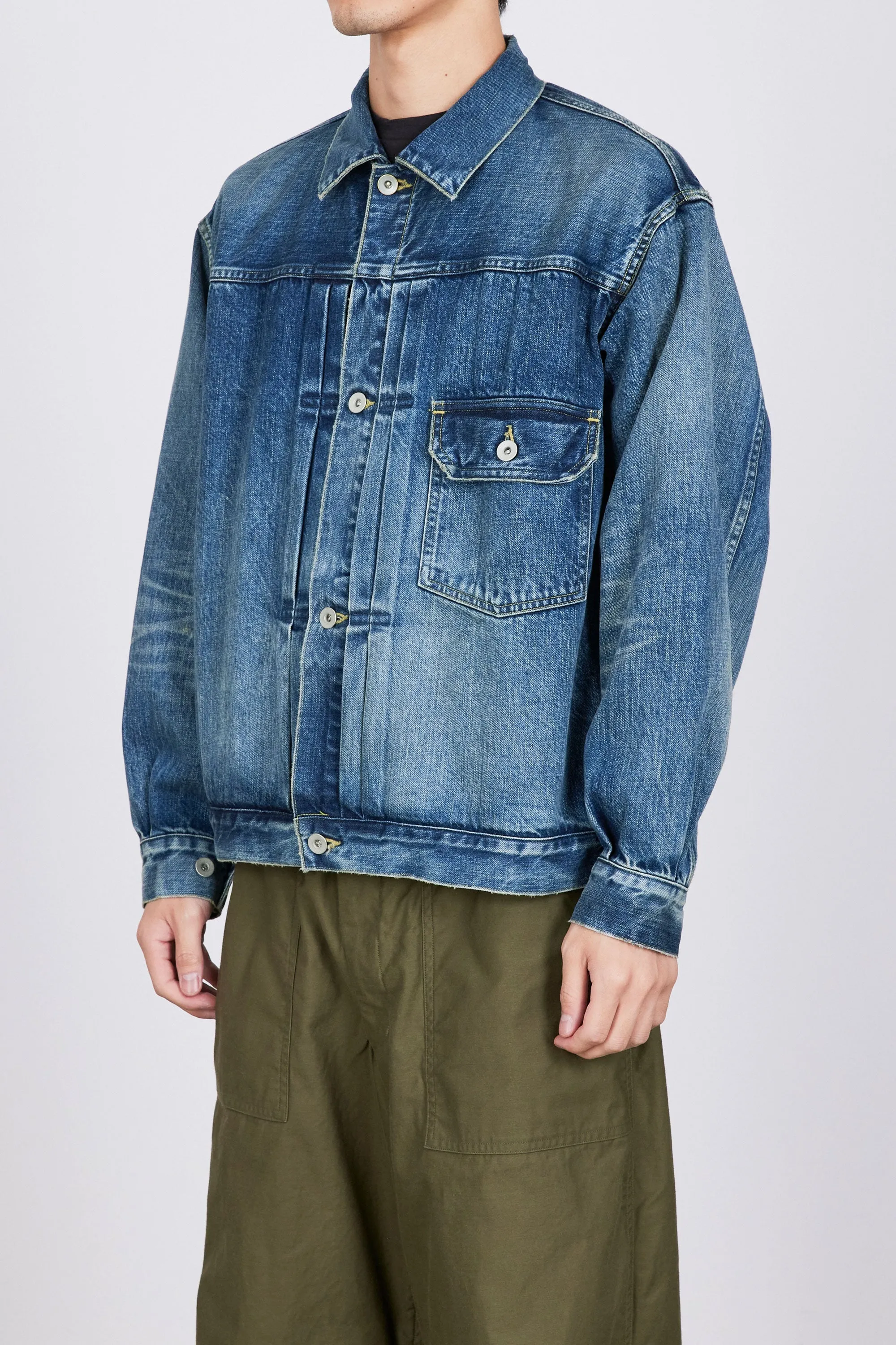 M24A-04BL21C ORGANIC COTTON 12OZ DENIM TYPE1 DENIM JACKET