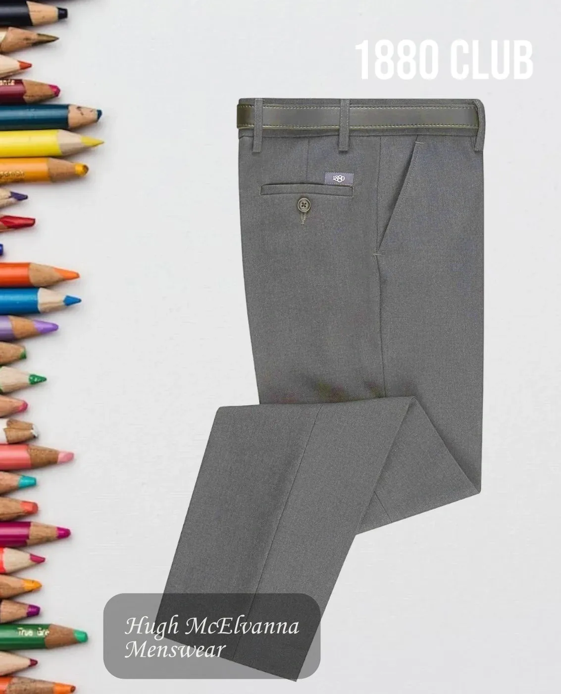 Men's 1880 Club Grey SKINNY Trouser 72400/05