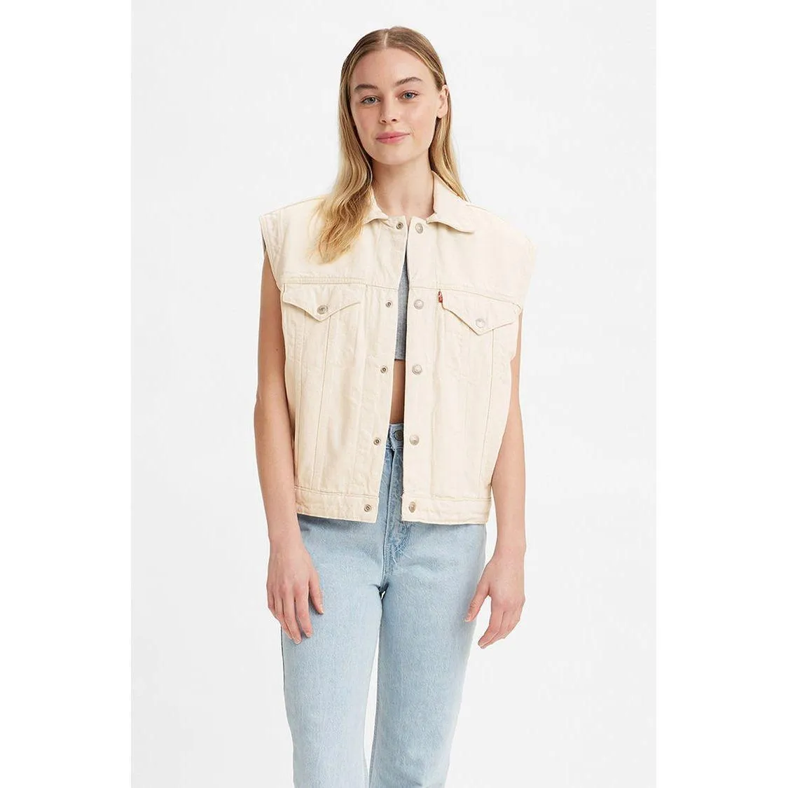 NWT - Levis Wellthread Sleeveless Trucker Jacket - Size XL