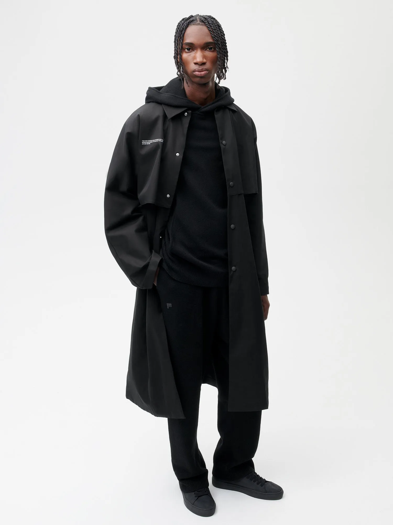 Organic Cotton Trench Coat-sand