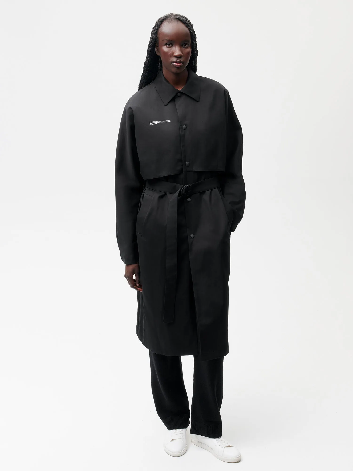 Organic Cotton Trench Coat-sand