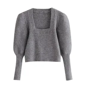 PUFF SLEEVE SWEATER