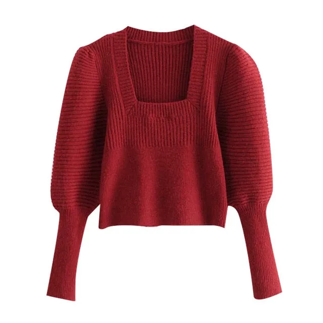 PUFF SLEEVE SWEATER
