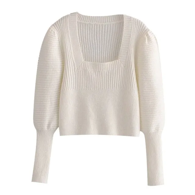 PUFF SLEEVE SWEATER
