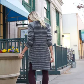 Red Heart Knit Morning Coffee Car Coat