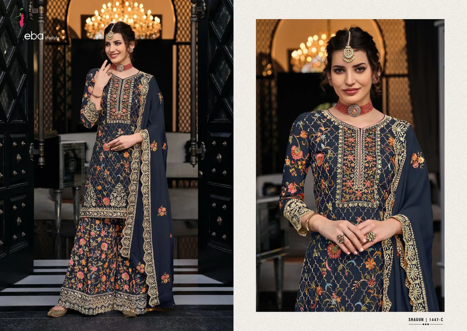 SHAGUN COLOR EDITION-8 PLAZO SUIT