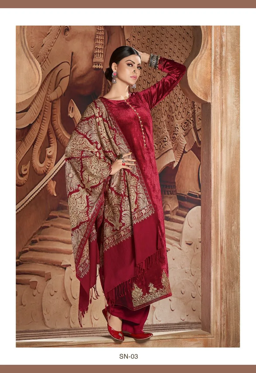 Varsha Shezan Velvet Suit
